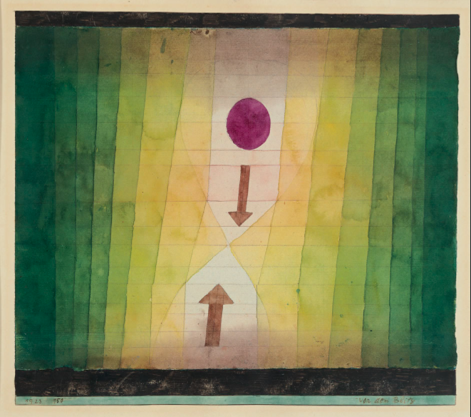 Antes de bomvbardeo. Paul Klee