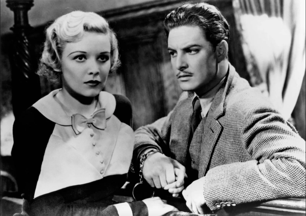 Robert Donat and Madeleine Carroll in The 39 Steps 1935 directed by Alfred Hitchcock.