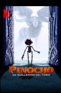 Pinocho Guillermo del Toro NETFLIX Atril press