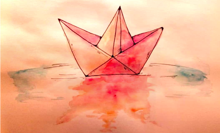 Paper boat, by Leonor Henríquez