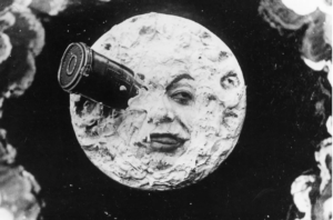 A scene from Georges Melies‘s 1902 film A Trip to the Moon. Atril press