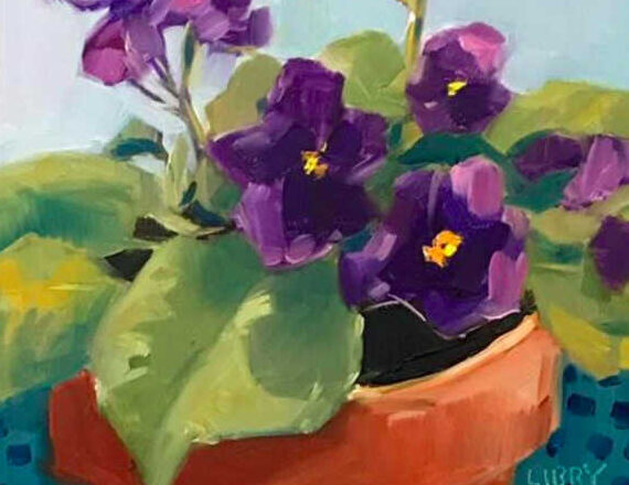 Violetas,<br/> por  Lucy Gómez