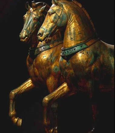 Estatua ecuestre,<br/> por Leonor Henríquez