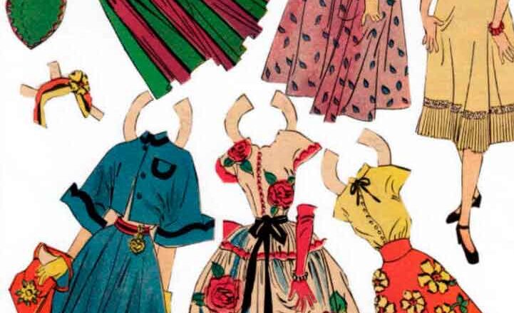 Muñecas de papel, <br/> por Lucy Gómez