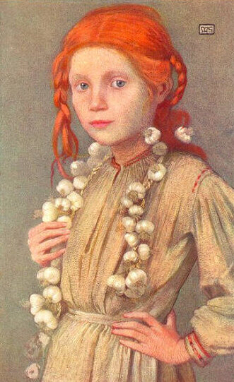 Ajos,<br/>por Lucy Gómez 1 Marianne Stokes Atril press e1764896305275