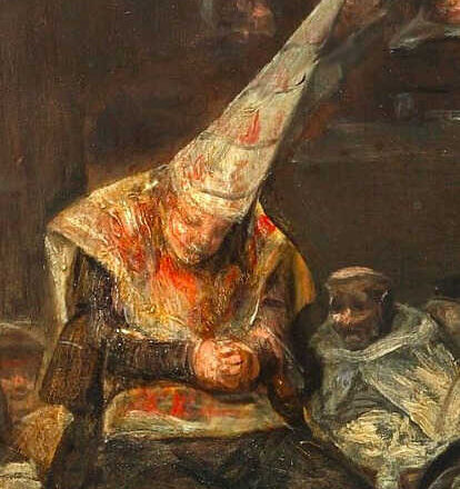 Maestro de capirote,<br/> por Victorino Muñoz