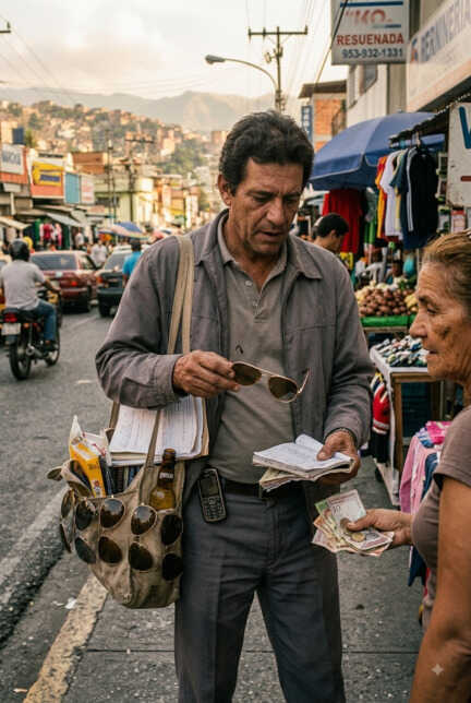 Buhoneros,<br/> por Getulio Bastardo 1 Buhonero Atril press