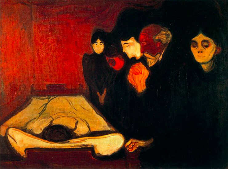 A reunião, <br/> por Alfredo Behrens 1 Edvard Munch Atril press