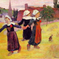 Paul Gauguin,
Niñas bretonas bailando, 1888
