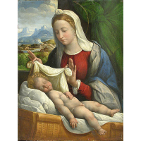 Benvenuto Tisi,
Niño Jesús dormido, 1550